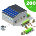 Промислова сонячна електростанція 200 кВт (3 фази, гібрид, дахова)